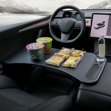 Carica l&#39;immagine nel visualizzatore di Gallery, For Tesla Model 3 Model Y Car Steering Wheel Table Board Laptop Notebook Desk Mount Stand Universal Eating Drinking Tray Holder
