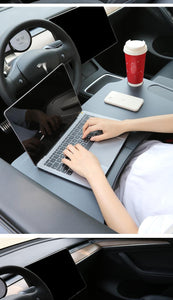 For Tesla Model 3 Model Y Car Steering Wheel Table Board Laptop Notebook Desk Mount Stand Universal Eating Drinking Tray Holder