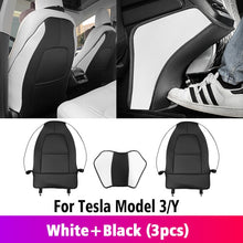Carica l&#39;immagine nel visualizzatore di Gallery, For Tesla Model 3 model Y Seat Back Car Anti Kick Pad Protector Interior Child Anti Dirty Leather Styling Accessories Decoration

