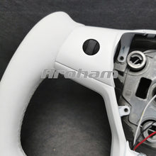Charger l&#39;image dans la galerie, Yoke Steering Wheel White Leather And Special Design Customized For Tesla M3 My 2017 2018 2019 2020 2021 2022 2023 For Model 3 Model Y
