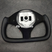 Cargar imagen en el visor de la galería, High Quality Full Leather For Tesla Model S Model X Custom Sport YOKE Steering Wheel Customized

