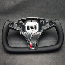 Charger l&#39;image dans la galerie, High Quality Full Leather For Tesla Model S Model X Custom Sport YOKE Steering Wheel Customized
