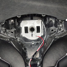 Charger l&#39;image dans la galerie, Yoke Steering Wheel For Tesla Model S Model X 2013 2014 2015 2016 2017 2018 2019 Alcantara Matte Carbon Fiber or Full Leather
