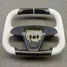 Cargar imagen en el visor de la galería, New Customize Square Shape For Tesla Model X Model S 2022 2023Carbon Fiber Steering Wheel
