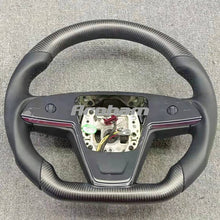 画像をギャラリービューアに読み込む, Real Glossy Matte Carbon Fiber Steering Wheel Fit For Tesla Model X Model S 2022 2023 With Heating Function
