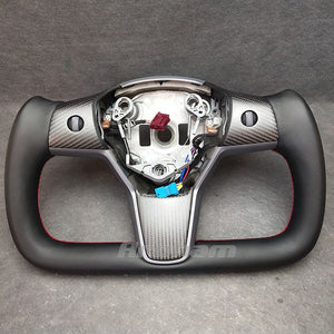 Hot Sale Yoke Steering Wheel For Tesla Model 3 Model Y 2017 2018 2019 2020 2021 2022 2023 Heating Or no Hetaing Aroham Steering Wheel
