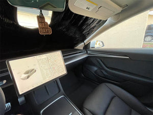 Real Carbon Fiber Interior For Tesla Model 3 Model Y Center Console Dashboard Door Trim Strip Front 2017-2020 2021 2022 2023Only For Left Drive