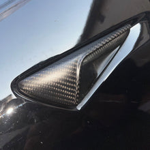 画像をギャラリービューアに読み込む, Real Carbon Fiber For Tesla Model 3 2021-2023 Model Y Car Side Marker Turn Signal Cover Side Camera Fender Overlay
