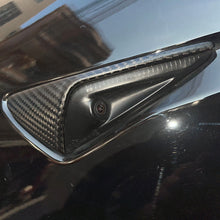 Cargar imagen en el visor de la galería, Real Carbon Fiber For Tesla Model 3 2021-2023 Model Y Car Side Marker Turn Signal Cover Side Camera Fender Overlay
