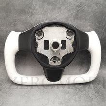 Cargar imagen en el visor de la galería, White+Matte Black Steering Wheel For Tesla Yoke Steering Wheel Model Y Model 3 2017 2018 2019 2020 2021 2022 2023
