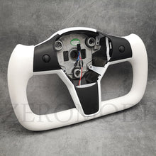 画像をギャラリービューアに読み込む, White+Matte Black Steering Wheel For Tesla Yoke Steering Wheel Model Y Model 3 2017 2018 2019 2020 2021 2022 2023
