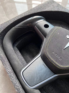 For Tesla High-end custom style steering wheel YOKE steering wheel carbon brazing dimensional steering wheel model3/modely