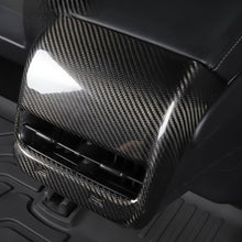 Cargar imagen en el visor de la galería, Real Carbon Fiber Air Outlet Cover for Tesla Model 3 Rear Armrest Box  Car Accessories Interior Modification Decoratiion Matte
