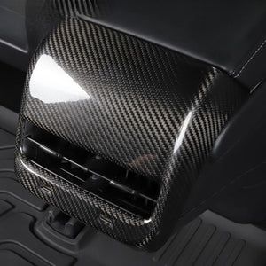 Real Carbon Fiber Air Outlet Cover for Tesla Model 3 Rear Armrest Box  Car Accessories Interior Modification Decoratiion Matte