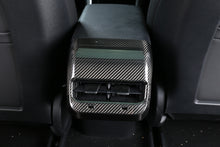 Carica l&#39;immagine nel visualizzatore di Gallery, Real Carbon Fiber Air Outlet Cover for Tesla Model 3 Rear Armrest Box  Car Accessories Interior Modification Decoratiion Matte
