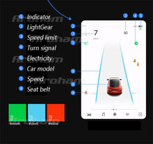 Cargar imagen en el visor de la galería, 9 inch LCD Display For Tesla Model 3 Model Y 2020 2021 2022 2023 LCD Dashboard Carplay Narrow Frame HUD Wireless Display No noise
