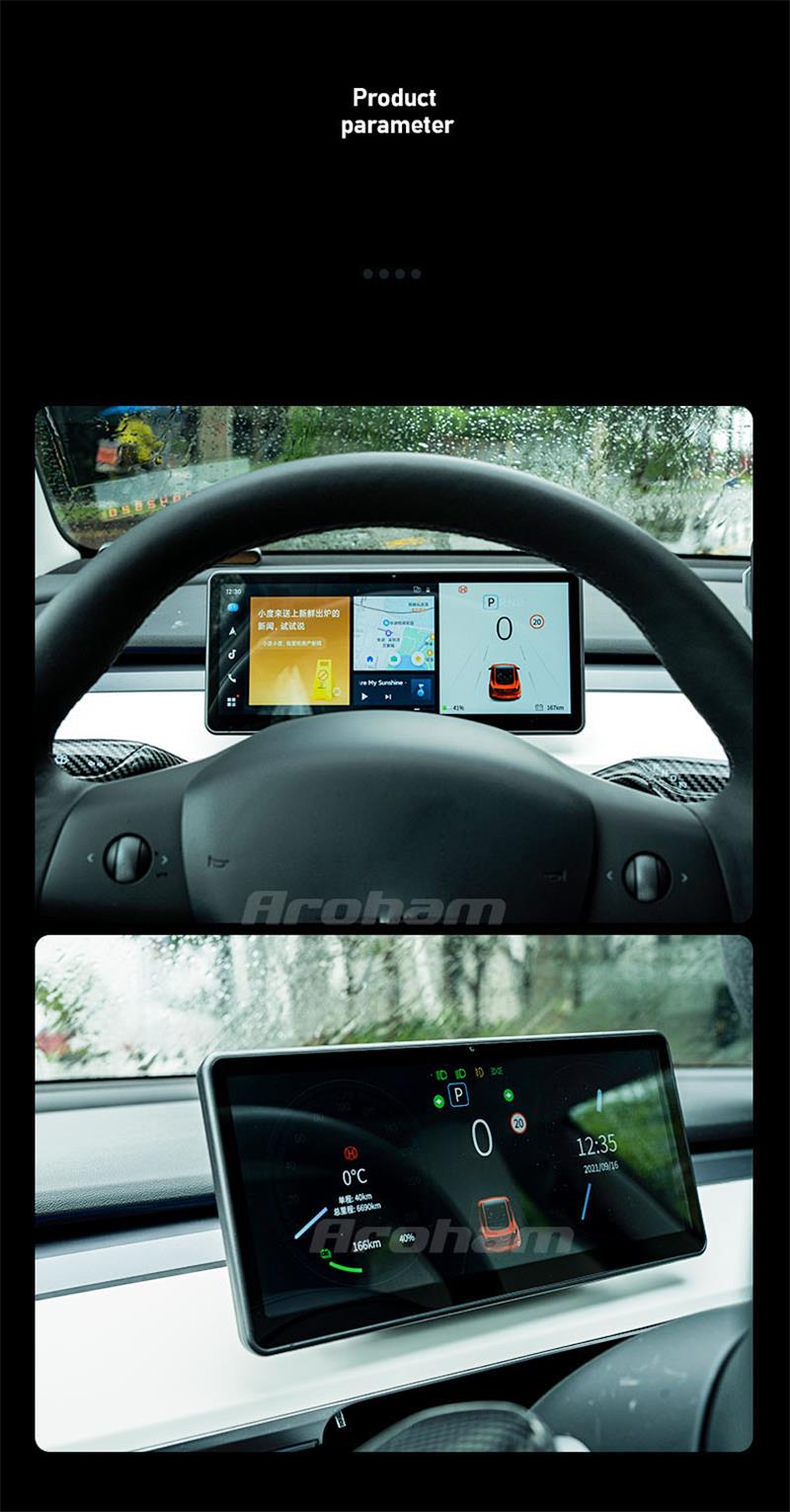 9 inch LCD Display For Tesla Model 3 Model Y 2020 2021 2022 LCD Dashboard  Carplay Narrow Frame HUD Wireless Display No noise – Aroham